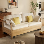 Load image into Gallery viewer, Living space featuring convertible fabric sofa bed with storage