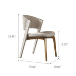 Load image into Gallery viewer, Modern Upholstered Dining Chair Set of 2 with Gold Metal Legs and Channel-Tufted Backrest