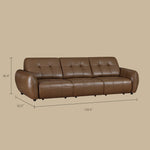 Load image into Gallery viewer, Modern Power Reclining Leather Sofa Individual Seat Control Remote Adjustable Straight Lounge Couch