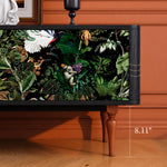 Load image into Gallery viewer, 82.6" Jungle Print Mid Century Wood TV Stand
