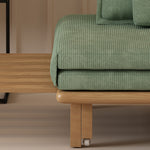 Load image into Gallery viewer, Stylish Minimalist Green Lounge Sofa Wooden Frame