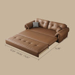 Load image into Gallery viewer, Contemporary Faux Leather Sofa Bed Sleeper Sofa with Hidden Storage & Metal Frame