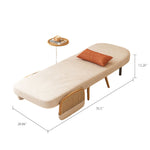 Load image into Gallery viewer, Soft Beige Lounge Chair Sofa Bed Minimalist Design Comfortable and Cozy