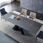 Load image into Gallery viewer, 54.6"- 78" Modern Folding Dining Table Versatile and Stylish in Dark Gray