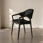 Load image into Gallery viewer, Set of 2 Modern Wooden Dining Chair with Upholstered Seat Mid Century Armchair Solid Wood Frame Minimalist Design