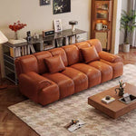 Load image into Gallery viewer, Modern Faux Leather Foldable Sofa Bed with Cushioned Armrests