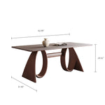 Load image into Gallery viewer, Contemporary Wooden Dining Table with Ceramic Top Modern Aesthetic