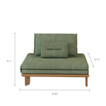 Load image into Gallery viewer, Stylish Minimalist Green Lounge Sofa Wooden Frame