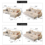 Load image into Gallery viewer, Modern Velvet Sofa Bed with USB Charging & Storage Chaise Convertible Sleeper Couch