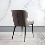 Load image into Gallery viewer, Set of 2 Modern Elegant Dining Chairs Premium Leather Upholstery with Sleek Metal Legs