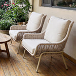 Load image into Gallery viewer, Modern Outdoor Lounge Chair with Woven Rope Frame and Weather Resistant Cushions