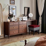 Load image into Gallery viewer, Solid Wood 6-Drawer Vanity Desk with Spacious Storage
