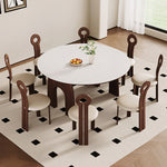 Load image into Gallery viewer, 50.7" Versatile Extendable Dining Table Round to Oval Conversion
