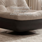 Load image into Gallery viewer, Modern Swivel Lounge Chair Upholstered Cushion Faux Leather Base Tufted Accent Chair Low Profile Design