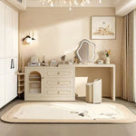 Load image into Gallery viewer, Modern Cream Vanity Desk with Storage Drawers (not including mirror & stool)