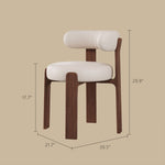 Load image into Gallery viewer, Set of 2 Modern Sculptural Dining Chair Upholstered Seat Minimalist Accent Chair with Metal Frame