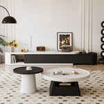 Load image into Gallery viewer, Modern Extendable TV Cabinet with Rounded Edges 3-Drawer Storage