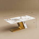 Load image into Gallery viewer, Elegant Marble Dining Room Set: Marble Dining Table + Matching Sideboard