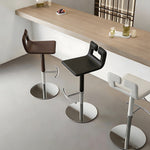 Load image into Gallery viewer, Modern Adjustable Swivel Bar Stool with Cutout Backrest 1 Piece