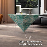 Load image into Gallery viewer, 23.6'' Modern Acrylic Floating Coffee Table Creative Geometric Design with a Suspended Visual Effect