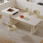Load image into Gallery viewer, White Multi-Function Expandable Kitchen Island with Storage & Built-In Outlets