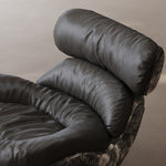 Load image into Gallery viewer, Modern Rocking Lounge Chair with Leather Cushion and Walnut Rocker Base