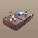 Load image into Gallery viewer, 51"/54.6" Lift Top Coffee Table with Storage Walnut Finish Adjustable Height