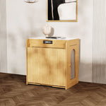 Load image into Gallery viewer, 73'' Murphy Fold-Out Dining Table with Sintered Stone Top Space-Saving