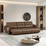 Load image into Gallery viewer, Modern Power Reclining Leather Sofa Individual Seat Control Remote Adjustable Straight Lounge Couch