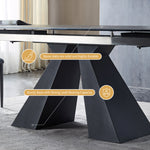 Load image into Gallery viewer, 54.6"- 78" Modern Folding Dining Table Versatile and Stylish in Dark Gray