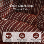 Load image into Gallery viewer, Modern Rocking Lounge Chair Striped Upholstery Accent Chair Curved Armrest Relax Chair