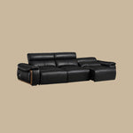 Load image into Gallery viewer, 123.2'' Modern Power Reclining Leather Sofa Remote Control Adjustable Deep Seat Lounge Couch