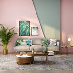 Load image into Gallery viewer, 41'' Modern Round Nesting Coffee Table Wood Texture Metal Base Light Luxury Living Style