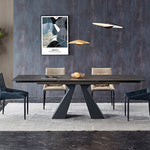 Load image into Gallery viewer, 54.6"- 78" Modern Folding Dining Table Versatile and Stylish in Dark Gray