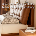 Load image into Gallery viewer, Modern Floating Bed with LED Lighting & Upholstered Headboard