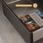 Load image into Gallery viewer, Black Nightstand Silent Rails Solid Wood Drawer