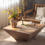 Load image into Gallery viewer, 35" Wabi-Sabi Vintage Distressed Square Coffee Table Artistic Rustic