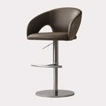Load image into Gallery viewer, Modern Adjustable Swivel Bar Stool Faux Leather Seat Woven Back Counter Height Bar Chair with Metal Base 1 Piece