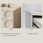 Load image into Gallery viewer, Modern 6-Drawer Dresser with Sculpted Front Panels & Walnut Vanity Top Minimalist Makeup Vanity Storage Cabinet