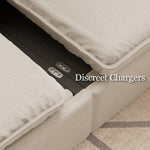 Load image into Gallery viewer, 115.35'' CloudLuxe Power Reclining 3-Seat Sofa Linen Fabric Cloud Comfort