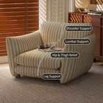 Load image into Gallery viewer, Modern Striped Upholstered Lounge Chair Minimalist Accent Armchair with Curved Arms and Deep Seat