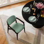 Load image into Gallery viewer, Modern Solid Wood Dining Chair with Green Upholstered Seat and Back 1 Piece