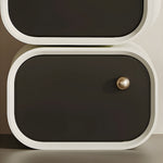 Load image into Gallery viewer, Elegant Two-Tier Nightstand with Rotating Drawer and Modern Minimalist Design
