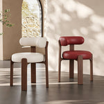 Load image into Gallery viewer, Set of 2 Modern Sculptural Dining Chair Upholstered Seat Minimalist Accent Chair with Metal Frame