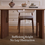 Load image into Gallery viewer, Mid Century Sintered Stone Top Dining Table With Geometric Wooden Legs