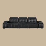 Load image into Gallery viewer, Luxury Sofa Black Genuine Leather Electric Power Recliner with Smart Voice Control for Ultimate Comfort