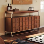 Load image into Gallery viewer, 59'' Retro-Inspired Luxury Sideboard with Geometric Front Panels