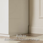 Load image into Gallery viewer, Modern Luxury Six-Door Closet Wardrobe in Champagne Gold and White with Glass Accents & Spacious Storage