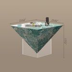Load image into Gallery viewer, 23.6'' Modern Acrylic Floating Coffee Table Creative Geometric Design with a Suspended Visual Effect