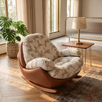 Load image into Gallery viewer, Cozy Printed Rocking Lounge Chair with Wraparound Back and Plush Cushion